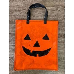 Pumpkin Halloween Latex Bag Tote Jack O Lantern Carry‎ Travel Face Treat